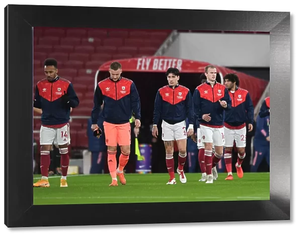 Arsenal Players Prepare for Battle: Arsenal vs Burnley at Emirates Stadium (December 2020)