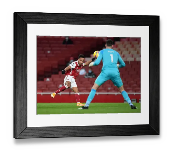 Framed Print : Arsenal's Aubameyang Scores at Emirates: Arsenal vs Burnley, Premier League 2020-21 Framed Print : Arsenal's Aubameyang Scores at Emirates: Arsenal vs Burnley, Premier League 2020-21