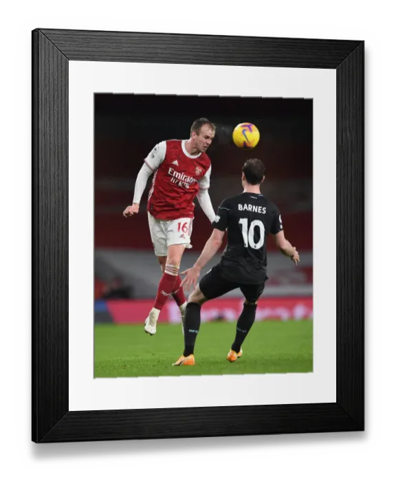 Framed Print : Holding the Line: Arsenal vs Burnley's Defensive Showdown, Premier League 2020-21