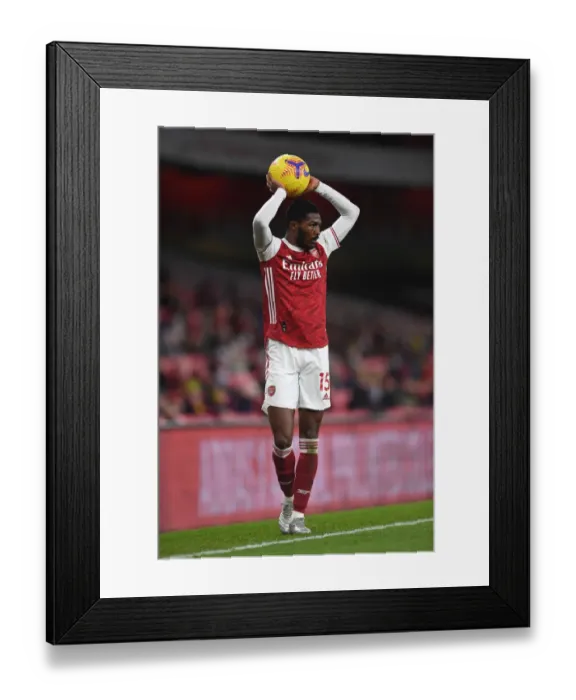 Framed Print : Arsenal's Maitland-Niles in Action Against Burnley - Premier League 2020-21