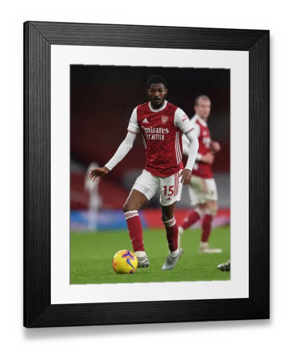 Framed Print : Arsenal's Maitland-Niles in Action against Burnley (Premier League 2020-21)