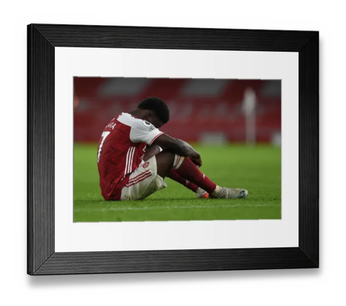 Framed Print : Bukayo Saka's Triumph: Arsenal's Victory Over Burnley