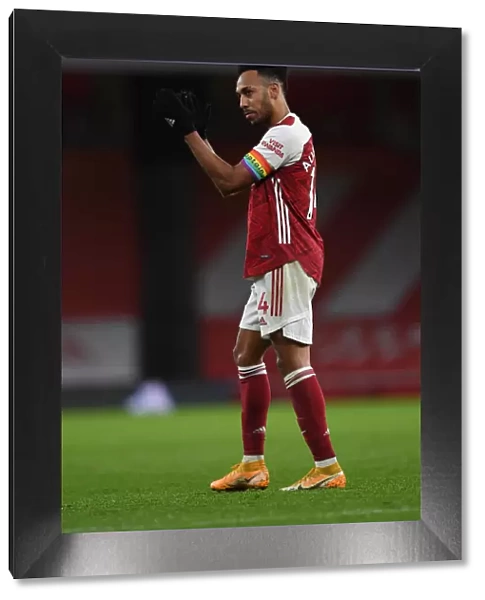 Arsenal's Aubameyang Celebrates with Fans: Arsenal's Victory over Burnley (2020-21)