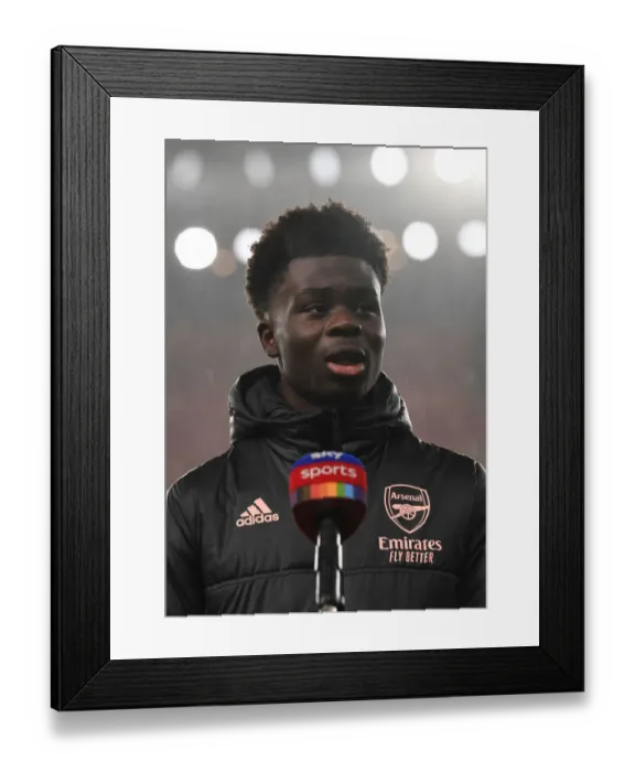 Framed Print : Bukayo Saka's Pre-Match Thoughts: Arsenal's Star Player Speaks Ahead of Burnley Clash Framed Print : Bukayo Saka's Pre-Match Thoughts: Arsenal's Star Player Speaks Ahead of Burnley Clash