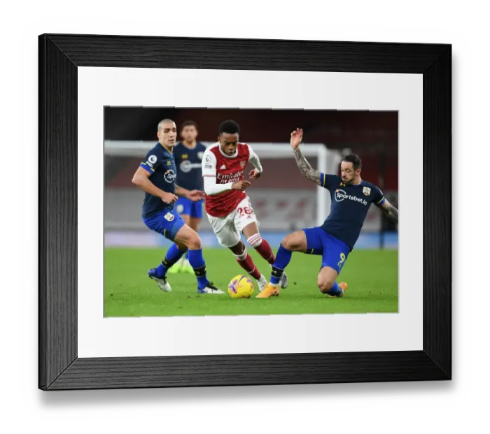 Framed Print : Arsenal's Joe Willock Scores Thrilling Goal Past Southampton's Defense at Emirates Stadium (2020-21) Framed Print : Arsenal's Joe Willock Scores Thrilling Goal Past Southampton's Defense at Emirates Stadium (2020-21)