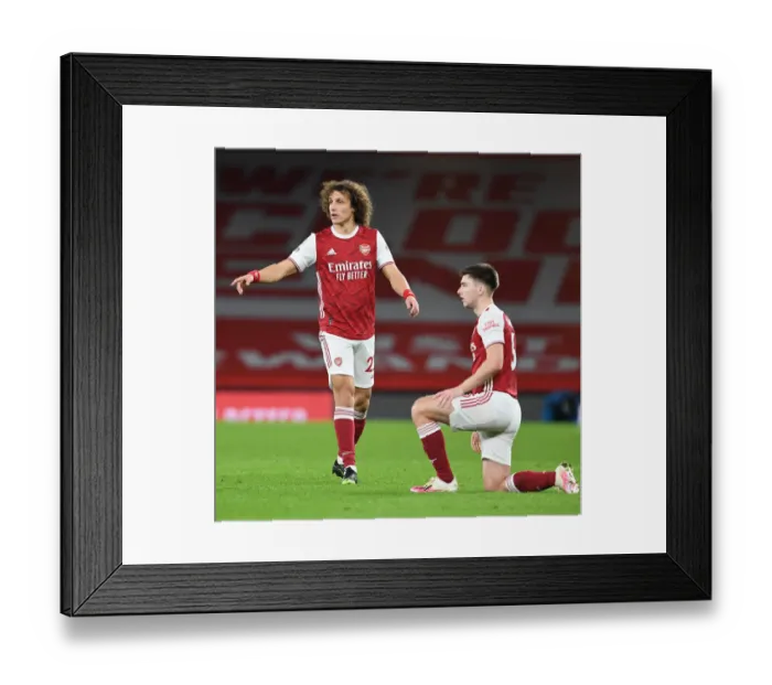 Framed Print : Arsenal's Luiz and Tierney in Action: Emirates Stadium Showdown - Arsenal vs Southampton (Premier League 2020-21)