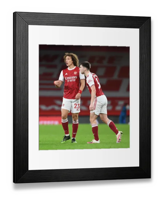 Framed Print : Arsenal's Luiz and Tierney in Action: Arsenal vs Southampton (Premier League 2020-21) - Emirates Stadium Showdown