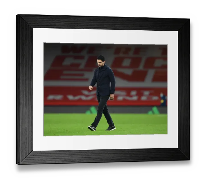 Framed Print : Arsenal vs Southampton: Mikel Arteta Leads Gunners in Empty Emirates Stadium, Premier League 2020-21