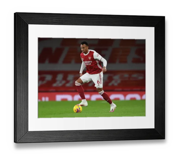 Framed Print : Gabriel Magalhaes in Action: Arsenal vs Southampton, Premier League 2020-21