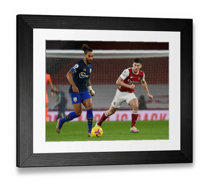 Framed Print : Arsenal's Kieran Tierney in Action: Arsenal vs Southampton (Premier League 2020-21) Framed Print : Arsenal's Kieran Tierney in Action: Arsenal vs Southampton (Premier League 2020-21)