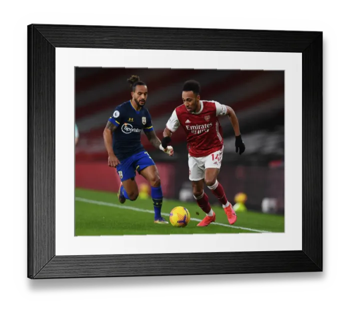 Framed Print : Aubameyang vs. Walcott: Intense Rivalry Unleashed in Arsenal vs. Southampton Premier League Showdown Framed Print : Aubameyang vs. Walcott: Intense Rivalry Unleashed in Arsenal vs. Southampton Premier League Showdown
