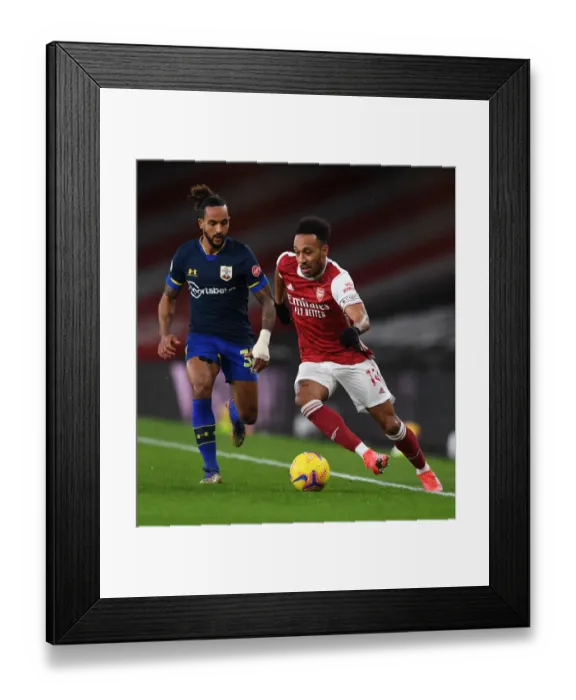 Framed Print : Arsenal vs Southampton: Aubameyang Clashes with Walcott in Premier League Showdown Framed Print : Arsenal vs Southampton: Aubameyang Clashes with Walcott in Premier League Showdown