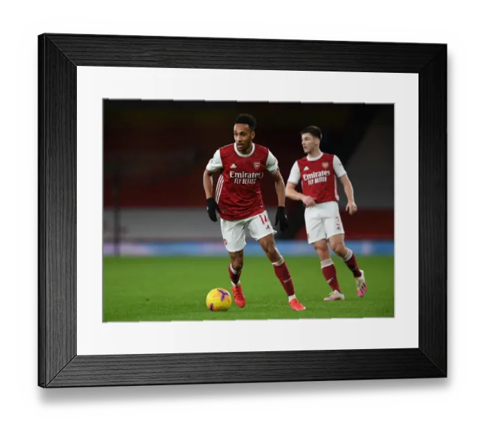Framed Print : Arsenal's Aubameyang Shines in Arsenal v Southampton Premier League Clash (December 2020)