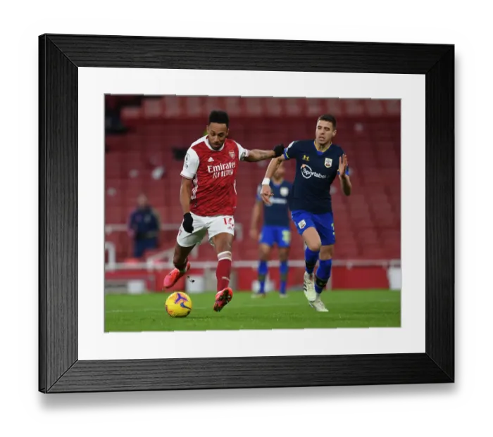 Framed Print : Arsenal's Aubameyang Scores the Winner: Premier League Victory Over Southampton (December 2020)