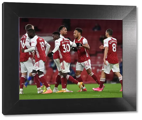 Arsenal's Aubameyang Scores, Celebrates with Magalhaes vs Southampton (2020-21)
