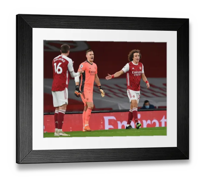 Framed Print : Arsenal's Defense Trio: Holding, Leno, and Luiz in Action against Southampton (Premier League 2020-21) Framed Print : Arsenal's Defense Trio: Holding, Leno, and Luiz in Action against Southampton (Premier League 2020-21)