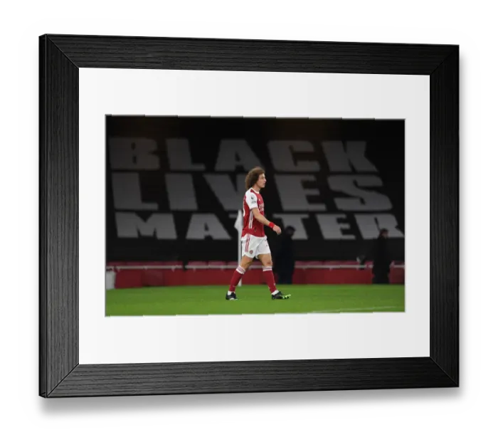 Framed Print : David Luiz in Action: Arsenal vs. Southampton (2020-21 Premier League)