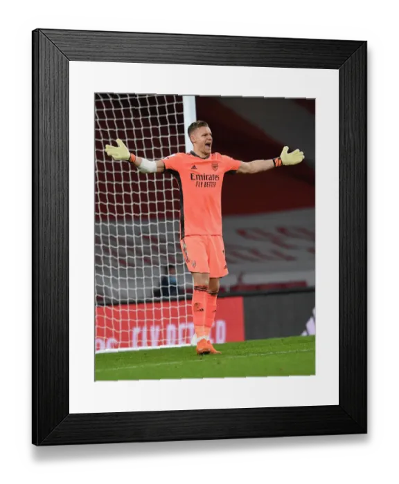 Framed Print : Arsenal vs Southampton: Bernd Leno in Action at Emirates Stadium (Premier League 2020-21)