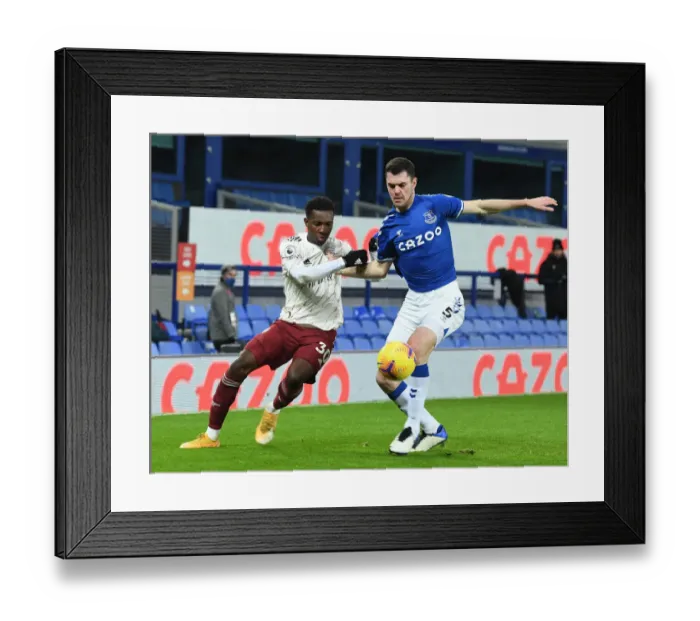 Framed Print : Eddie Nketiah vs Michael Keane: Intense Battle at Goodison Park - Everton vs Arsenal, Premier League 2020-21