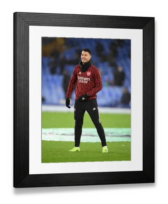 Framed Print : Gabriel Martinelli Prepares for Everton vs Arsenal Clash in Premier League (2020-21)