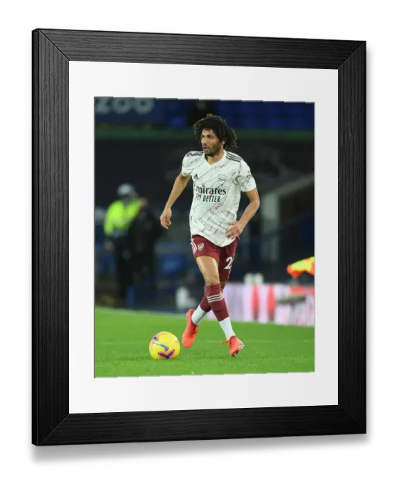 Framed Print : Arsenal's Mo Elneny in Action at Everton Premier League Clash (2020-21)