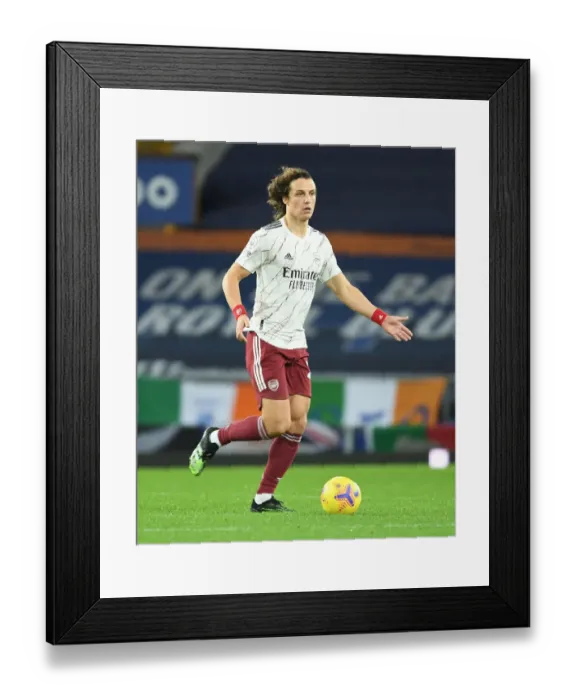 Framed Print : David Luiz in Action: Everton vs Arsenal, Premier League 2020-21
