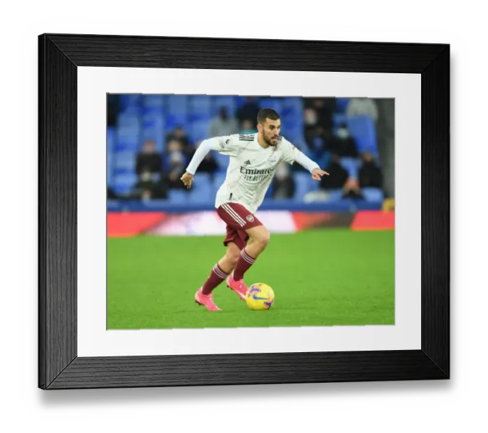 Framed Print : Dani Ceballos in Action: Everton vs Arsenal, Premier League 2020-21