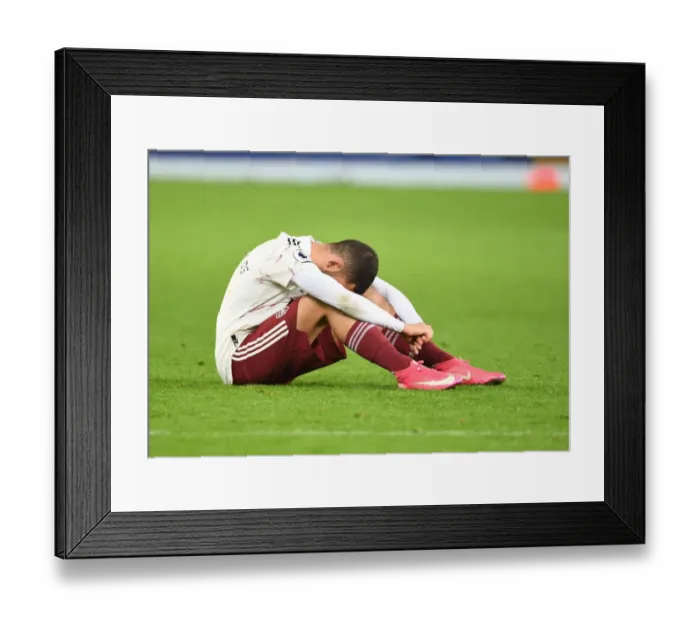 Framed Print : Dani Ceballos Reacts After Arsenal's Loss at Everton - Premier League 2020-21 Framed Print : Dani Ceballos Reacts After Arsenal's Loss at Everton - Premier League 2020-21