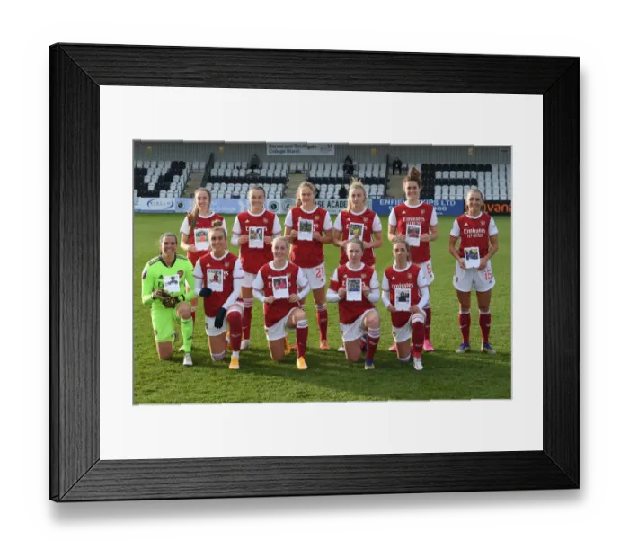 Framed Print : Arsenal Women Honor Community Members Before Match vs. Everton Framed Print : Arsenal Women Honor Community Members Before Match vs. Everton