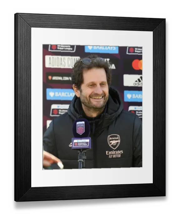 Framed Print : Arsenal Women vs Everton Women: Montemurro's Pre-Match Preparations (Barclays FA WSL, December 2020)