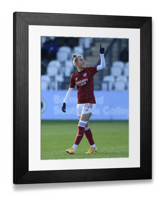 Framed Print : Arsenal Women vs Everton Women: Pre-Match Warm-Up, Barclays FA Womens Super League (2020-21)