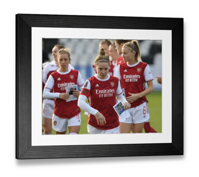Framed Print : Arsenal's Kim Little Cheers for Community Program Participant at Arsenal Women's Match Against Everton Framed Print : Arsenal's Kim Little Cheers for Community Program Participant at Arsenal Women's Match Against Everton