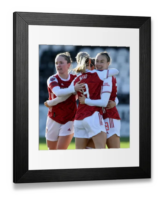 Framed Print : Arsenal Women's Historic Super League Victory: Jordan Nobbs Scores the Opener Against Everton