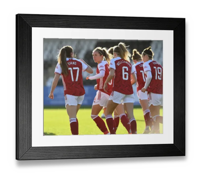 Framed Print : Arsenal Women's Super League Victory: Jordan Nobbs Scores Historic First Goal Against Everton