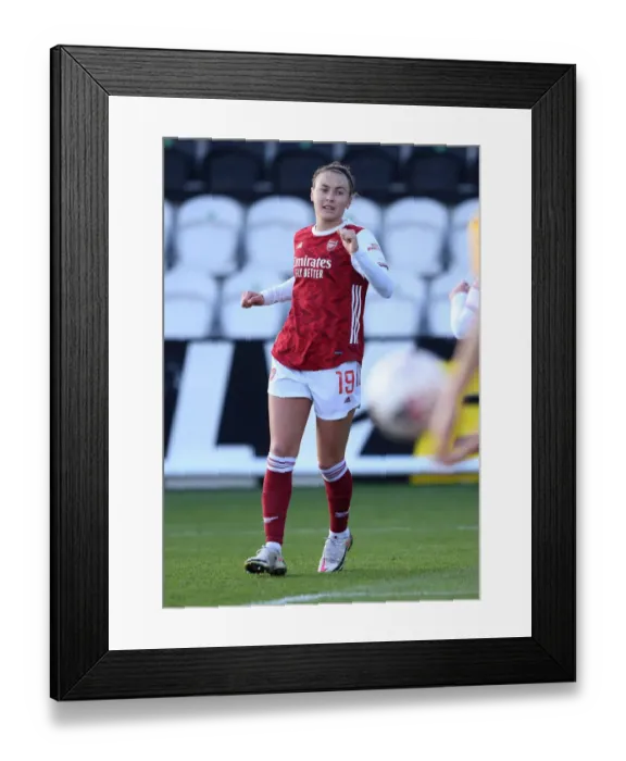 Framed Print : Caitlin Foord Scores Decisive Goal: Arsenal Women's Super League Victory over Everton