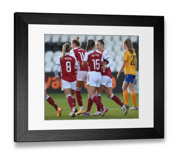 Framed Print : Arsenal Women's Super League Victory: Caitlin Foord Scores Double Against Everton Framed Print : Arsenal Women's Super League Victory: Caitlin Foord Scores Double Against Everton