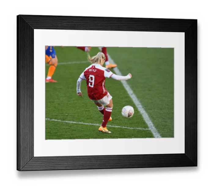 Framed Print : Arsenal Women's Super League Victory: Beth Mead Scores Historic Fourth Goal vs. Everton (December 2020)
