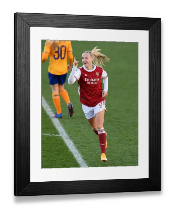 Framed Print : Arsenal Women's Historic Fourth Goal by Beth Mead Secures Super League Victory over Everton (December 2020)