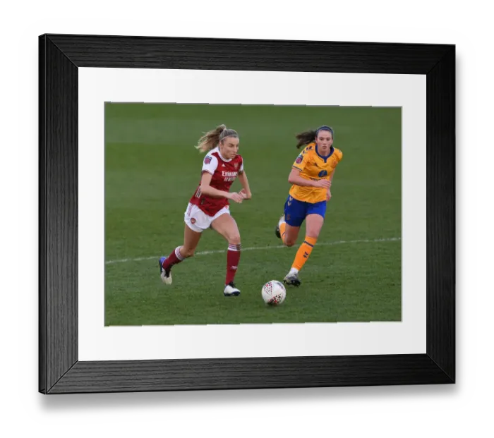 Framed Print : Arsenal Women vs Everton Women: Battle in the FA WSL - Leah Williamson Faces Off Framed Print : Arsenal Women vs Everton Women: Battle in the FA WSL - Leah Williamson Faces Off