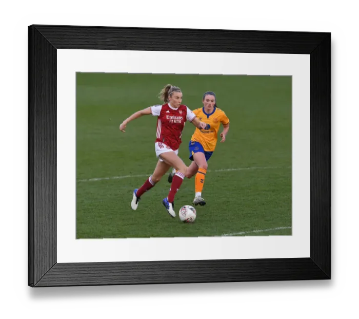 Framed Print : Arsenal's Leah Williamson Faces Off Against Everton in FA WSL Clash Framed Print : Arsenal's Leah Williamson Faces Off Against Everton in FA WSL Clash