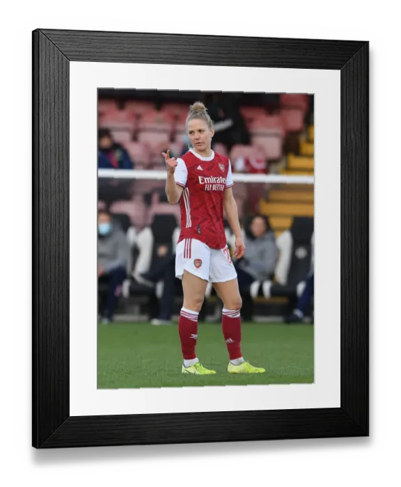 Framed Print : Arsenal's Leonie Maier in Action: Arsenal Women vs. Everton Women, FA WSL Clash at Meadow Park
