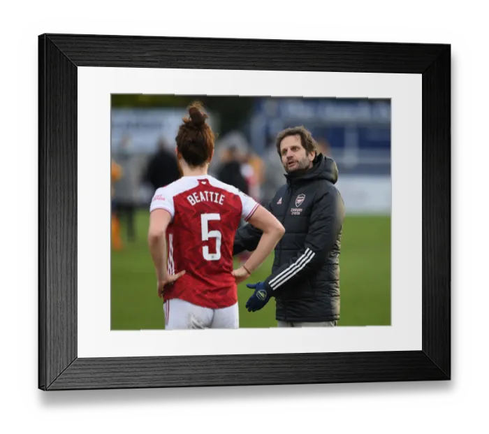 Framed Print : Arsenal Women: Montemurro and Beattie Reflect on Arsenal's Win Against Everton (FA WSL, 2020-21) Framed Print : Arsenal Women: Montemurro and Beattie Reflect on Arsenal's Win Against Everton (FA WSL, 2020-21)