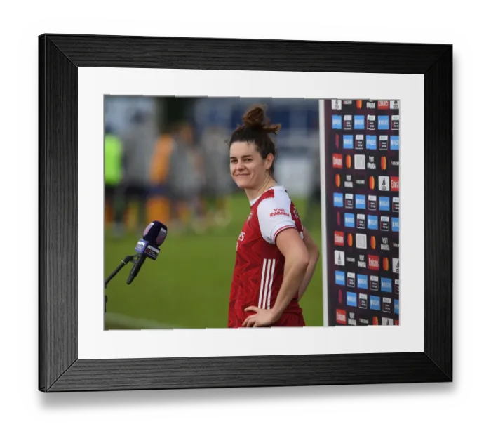 Framed Print : Arsenal Women vs Everton Women: Jennifer Beattie Post-Match Interview - FA WSL 2020-21