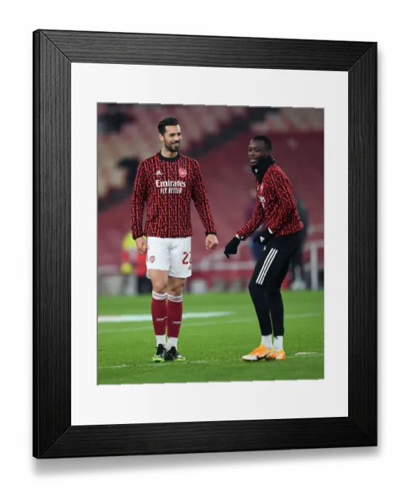 Framed Print : Arsenal's Mari and Pepe Ready for Carabao Cup Battle against Manchester City