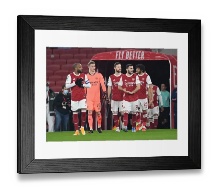 Framed Print : LONDON, ENGLAND - DECEMBER 22: Sead Kolasinac of Arsenal walks out before the Carabao Cup Quarter Final match between