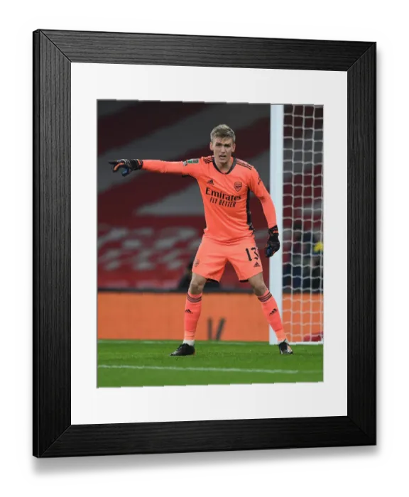 Framed Print : LONDON, ENGLAND - DECEMBER 22: Alex Runarsson of Arsenal during the Carabao Cup Quarter Final match between Arsenal