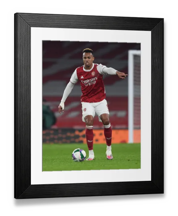 Framed Print : Gabriel Magalhaes in Action: Arsenal vs Manchester City - Carabao Cup Quarterfinal at Emirates Stadium