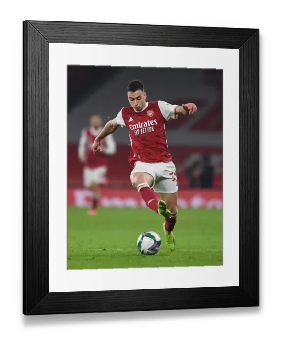 Framed Print : Gabriel Magalhaes Goes Head-to-Head with Manchester City in Carabao Cup Showdown Framed Print : Gabriel Magalhaes Goes Head-to-Head with Manchester City in Carabao Cup Showdown
