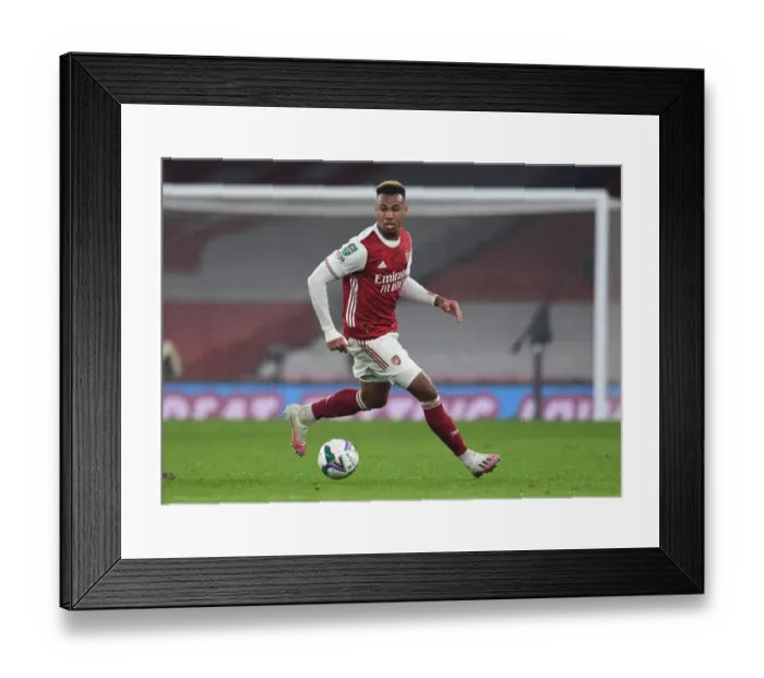 Framed Print : Arsenal's Gabriel Magalhaes in Carabao Cup Clash Against Manchester City Framed Print : Arsenal's Gabriel Magalhaes in Carabao Cup Clash Against Manchester City