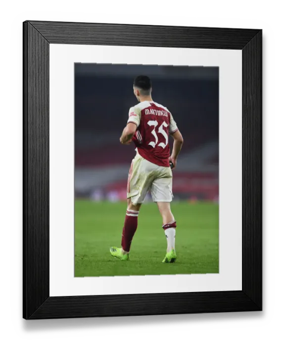Framed Print : Gabriel Magalhaes in Action: Arsenal vs Manchester City - Carabao Cup Quarterfinal